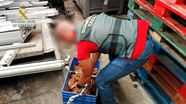 Cinco detenidos por robar más de 100 kilos de cobre en una nave en Gran Canaria.
